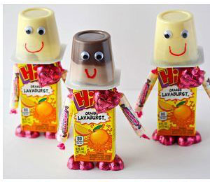 Robot juice box and pudding pack